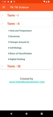 TN 7th Science android App screenshot 1