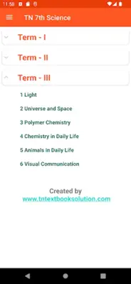 TN 7th Science android App screenshot 5